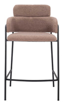 Zuo Modern Marcel Counter Stool in Cream/Brown