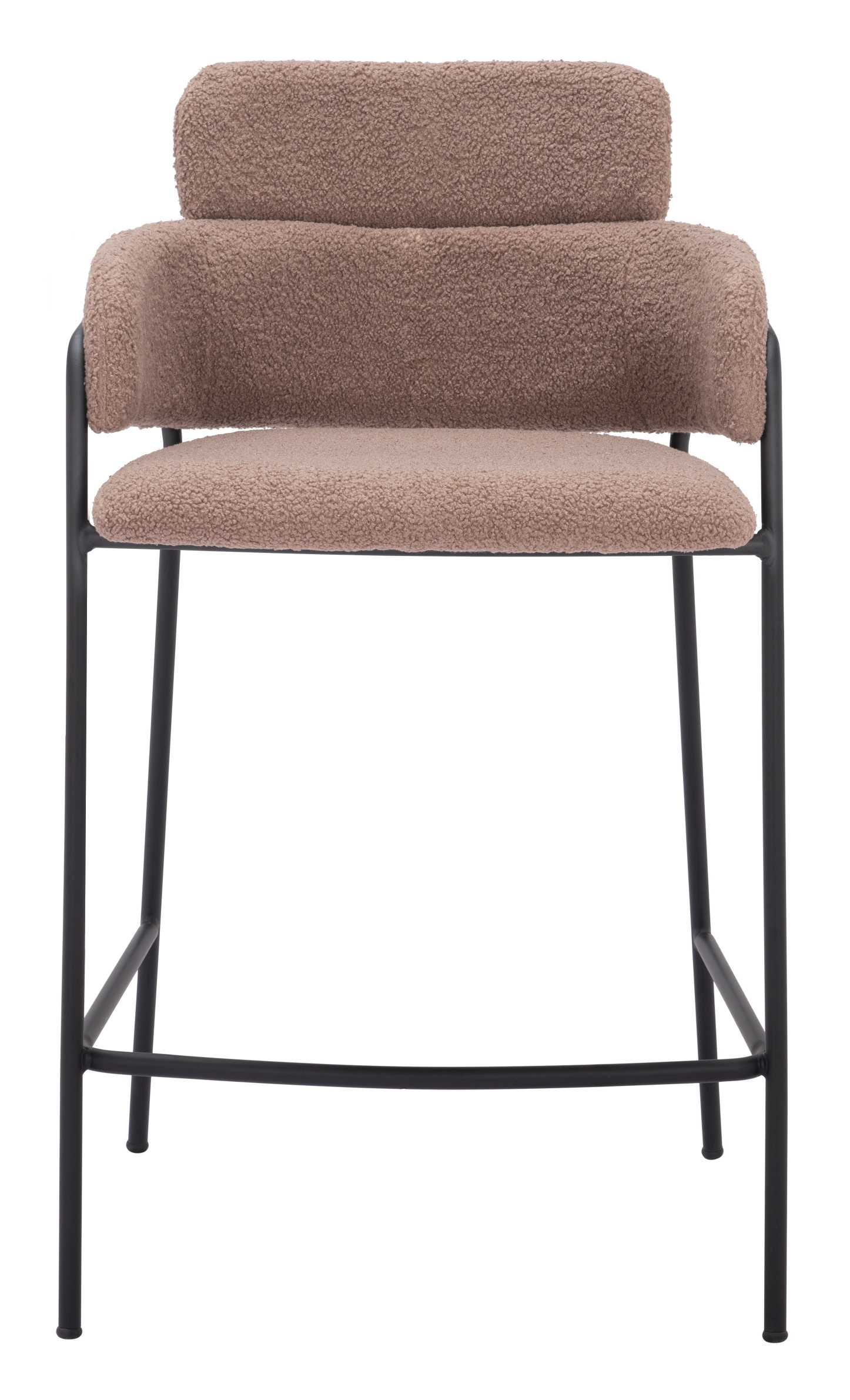 Zuo Modern Marcel Counter Stool in Cream/Brown