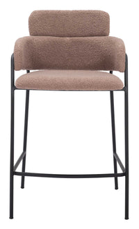 Zuo Modern Marcel Counter Stool in Cream/Brown