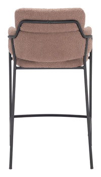 Zuo Modern Marcel Counter Stool in Cream/Brown