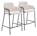 Zuo Modern Marcel Counter Stool in Cream/Brown