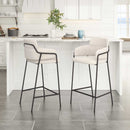 Zuo Modern Marcel Counter Stool in Cream/Brown