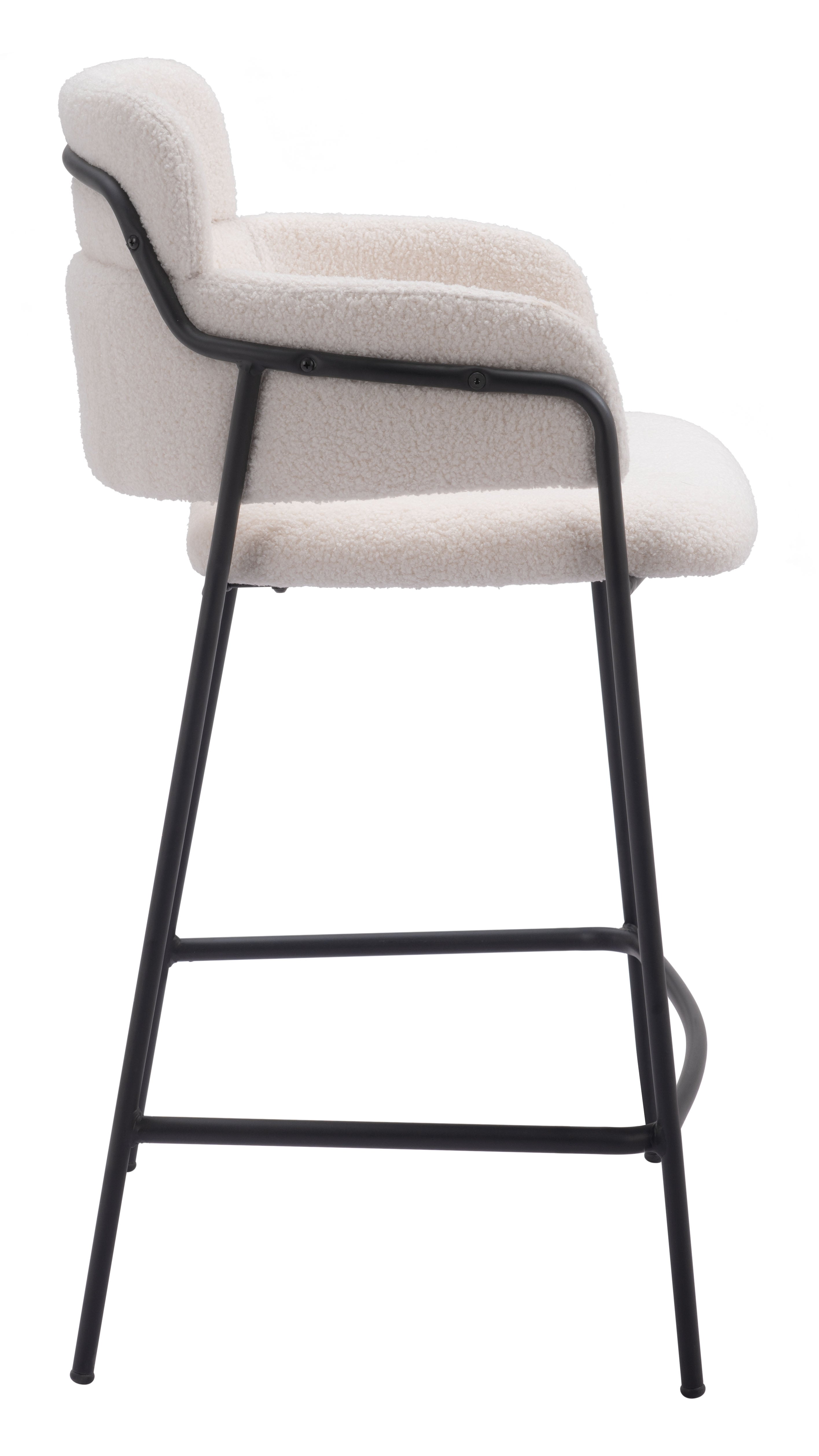 Zuo Modern Marcel Counter Stool in Cream/Brown