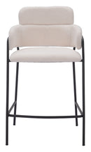Zuo Modern Marcel Counter Stool in Cream/Brown