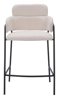 Zuo Modern Marcel Counter Stool in Cream/Brown