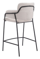 Zuo Modern Marcel Counter Stool in Cream/Brown