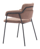 Zuo Modern Marcel Dining Chair in Cream/Brown