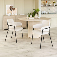 Zuo Modern Marcel Dining Chair in Cream/Brown