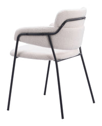 Zuo Modern Marcel Dining Chair in Cream/Brown