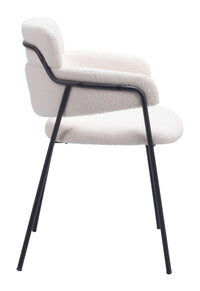 Zuo Modern Marcel Dining Chair in Cream/Brown