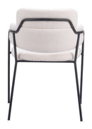 Zuo Modern Marcel Dining Chair in Cream/Brown