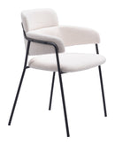 Zuo Modern Marcel Dining Chair in Cream/Brown