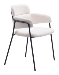 Zuo Modern Marcel Dining Chair in Cream/Brown
