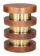 Zuo Modern Marigot Side Table in Walnut