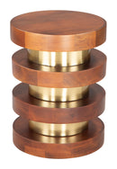 Zuo Modern Marigot Side Table in Walnut