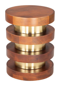 Zuo Modern Marigot Side Table in Walnut