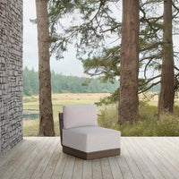 Azzurro Living Maui Armless Chair With Fawn Cushion
