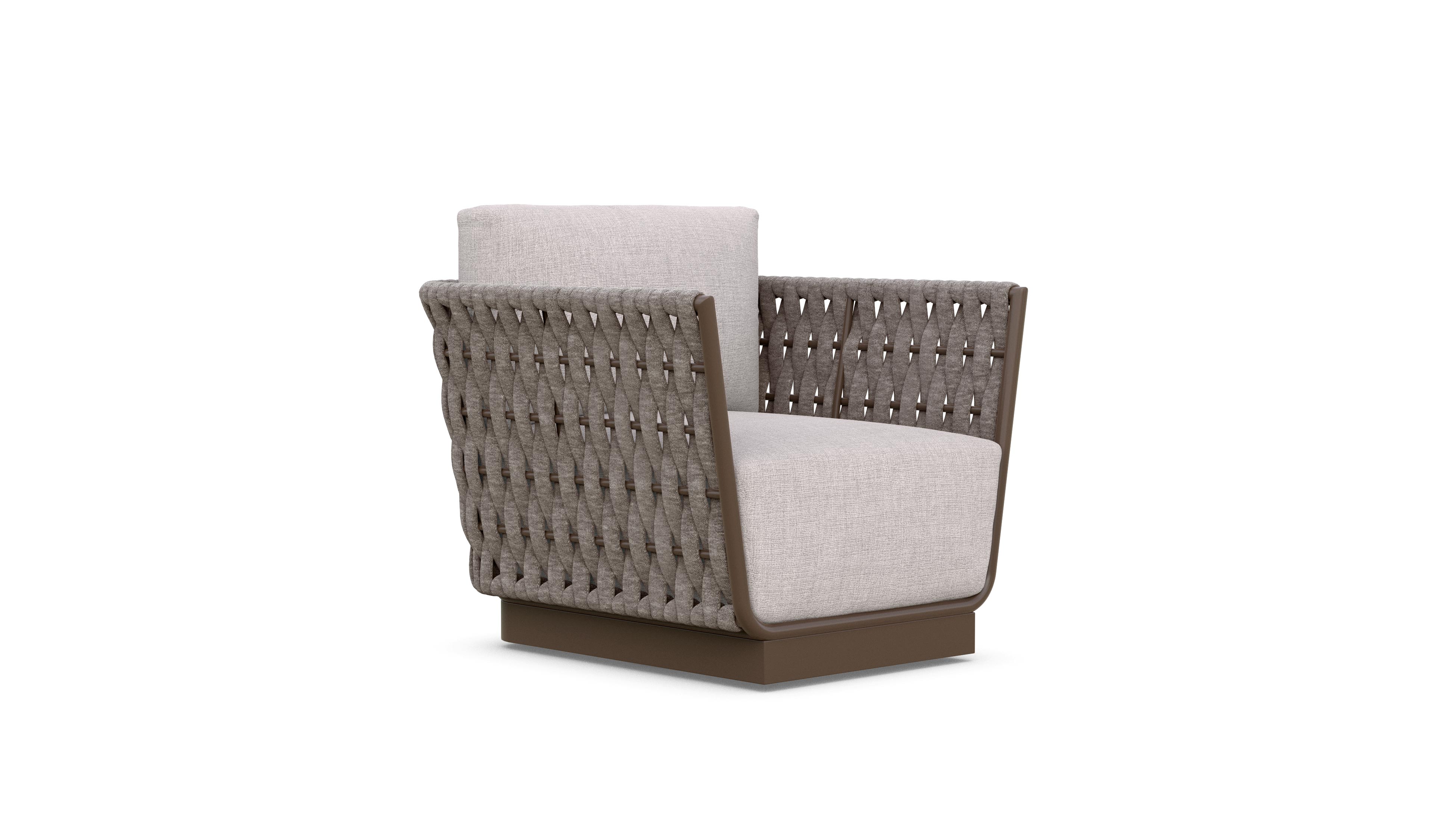 Azzurro Living Maui Swivel Club Chair With Fawn Cushion
