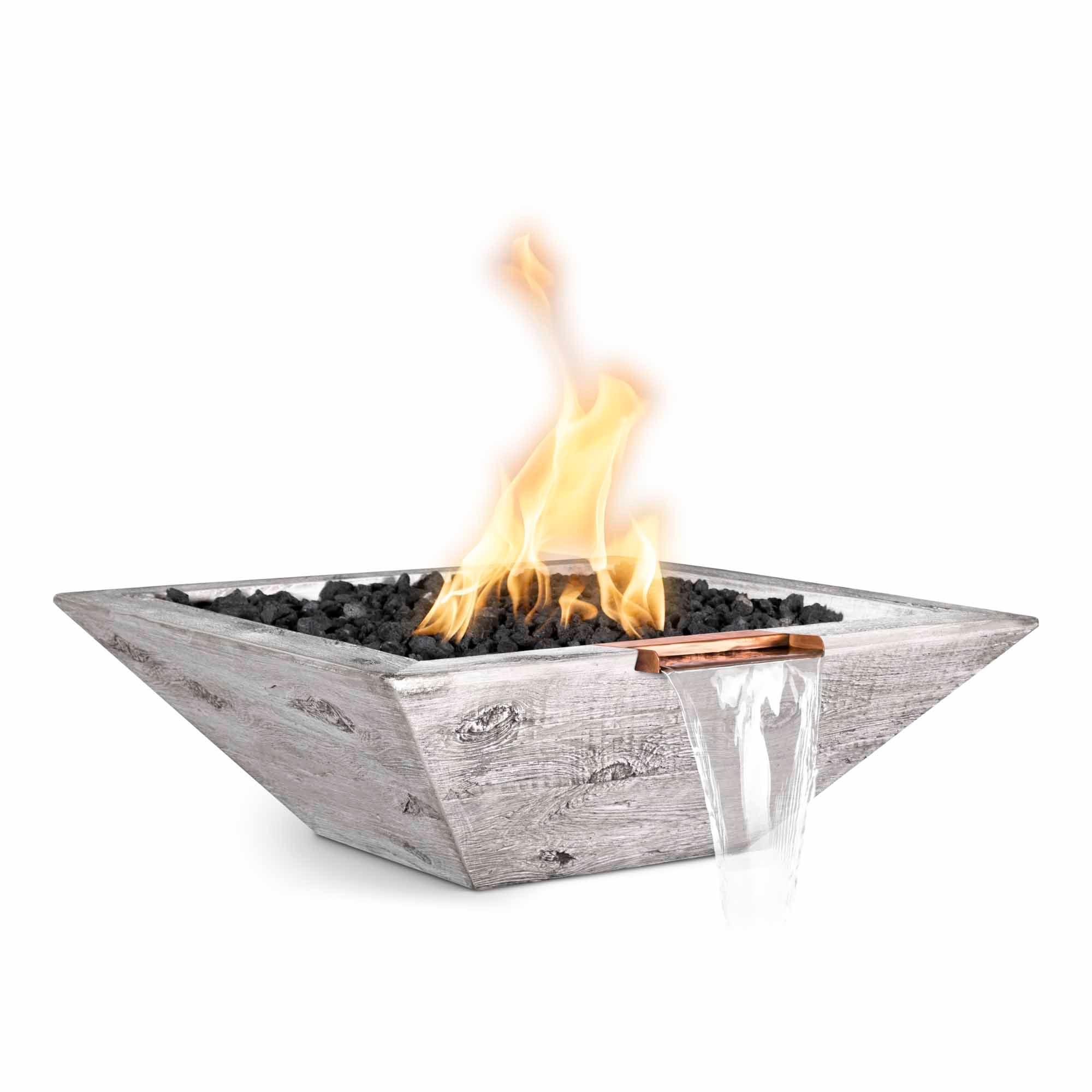 The Outdoor Plus Maya Wood Grain Fire and Water Bowl