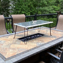 AZ Patio Heaters Heat Warden Rectangle Fire Pit Heat Deflector in Stainless Steel