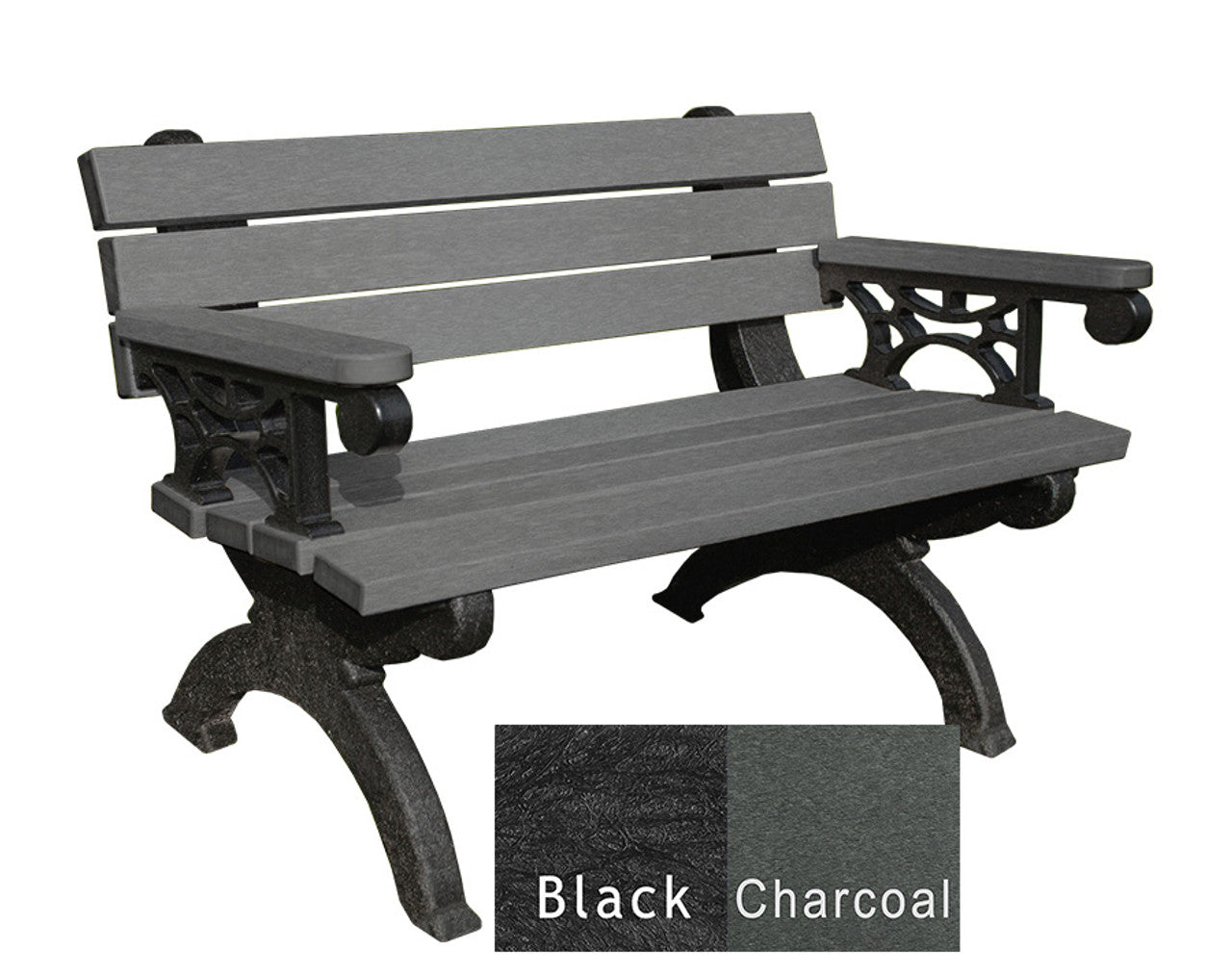 Polly Products Monarque Backed Bench With Arms