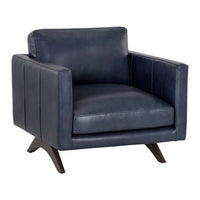 Sunpan Rogers Armchair Cortina Black / Cortina Ink / Shalimar Tobacco Leather
