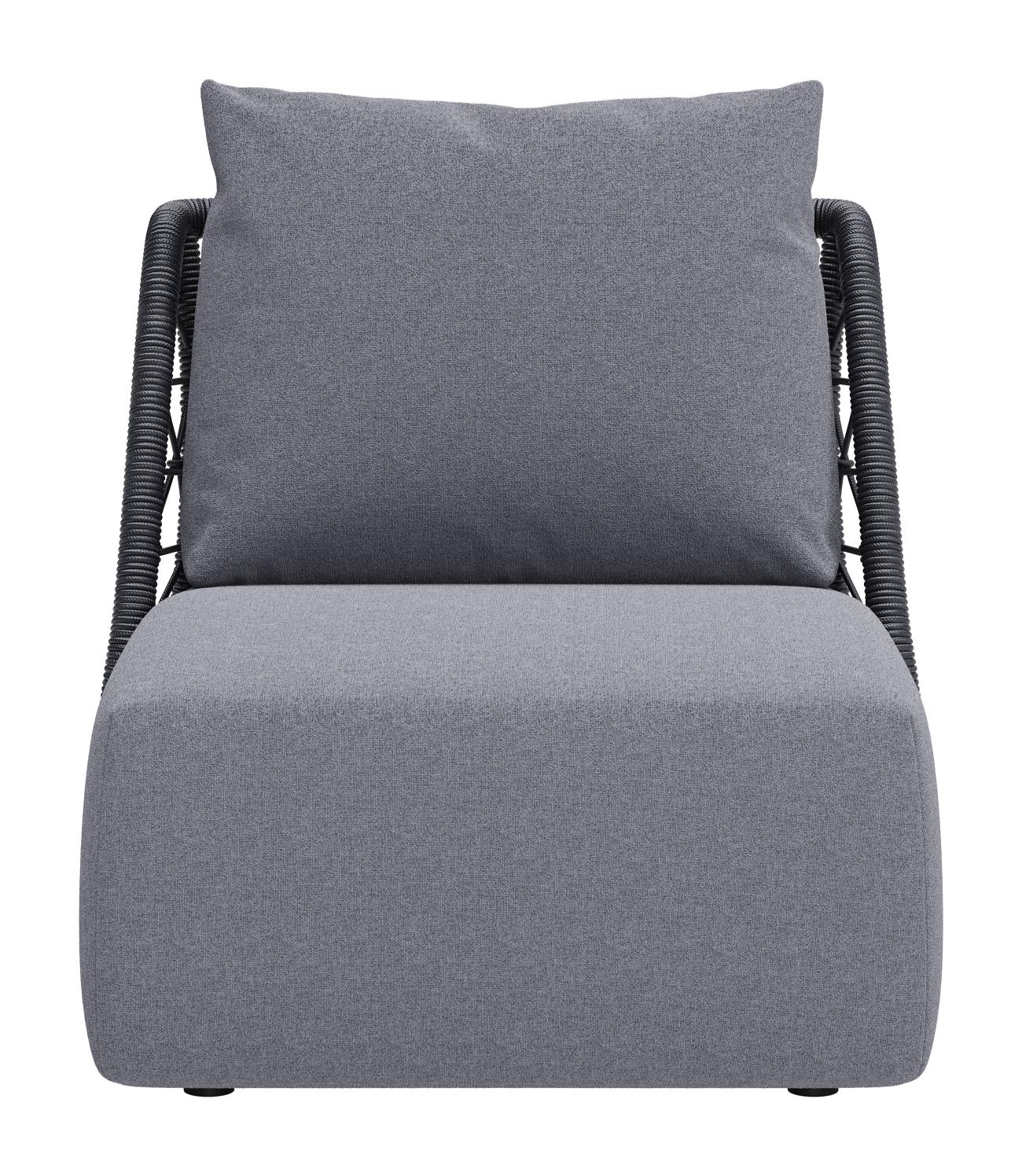 Zuo Modern Mekan Accent Chair in Gray