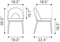 Zuo Modern Menlo Dining Chair in Green
