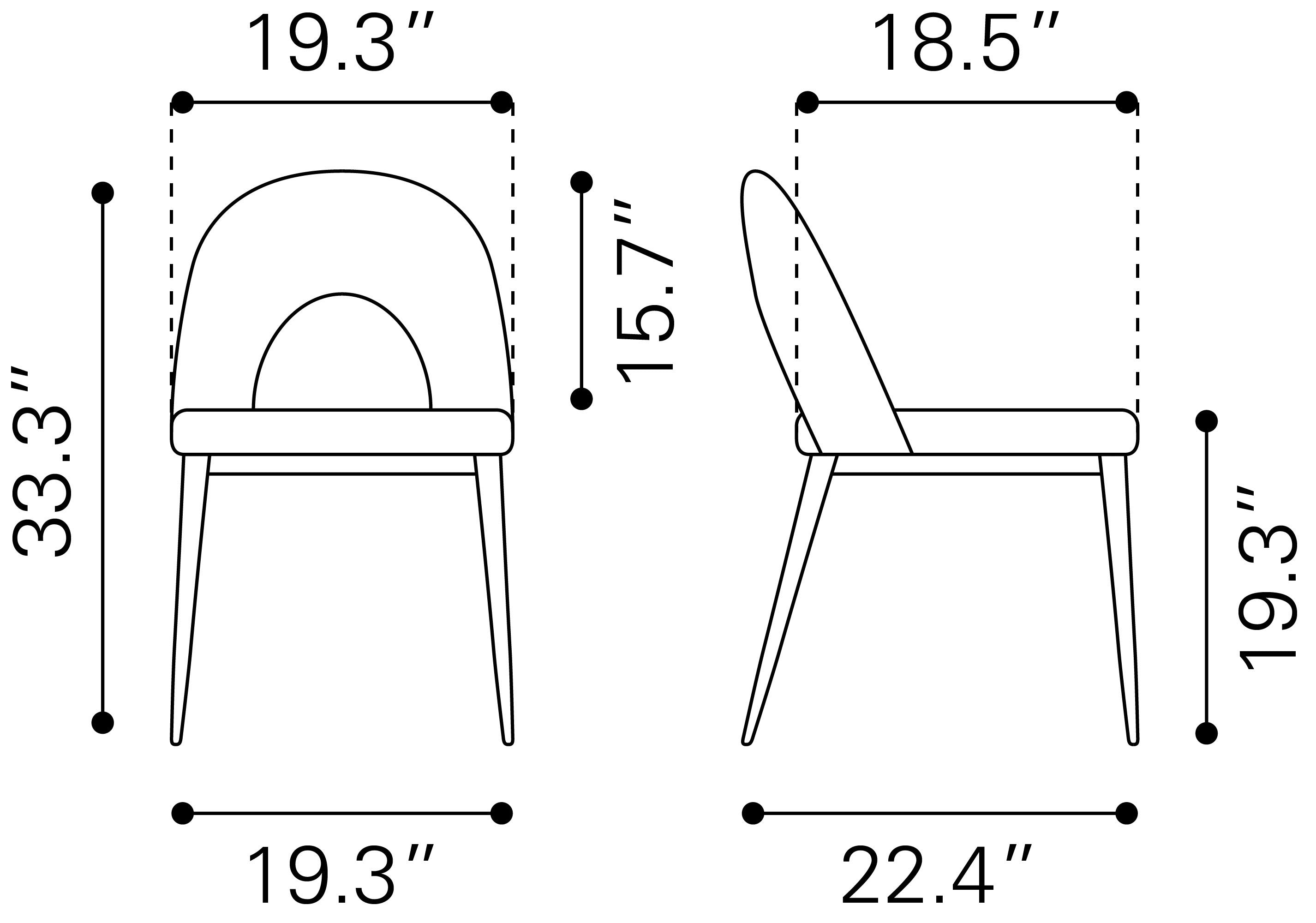 Zuo Modern Menlo Dining Chair in Green