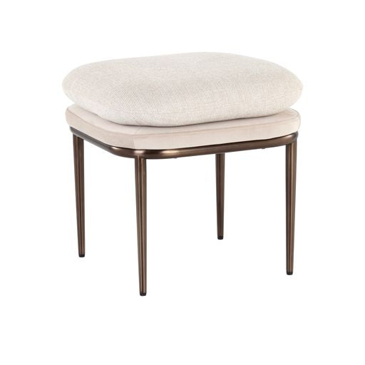 Sunpan Koffi Stool Dark Bronze-Chacha Cream Meg Taupe / Gun Rey-Chacha Grey Antonio Charcoal