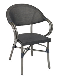 Florida Seating Powder Coated Aluminum Frame Arm Chair with Textilene Seat and Back - METRO A
