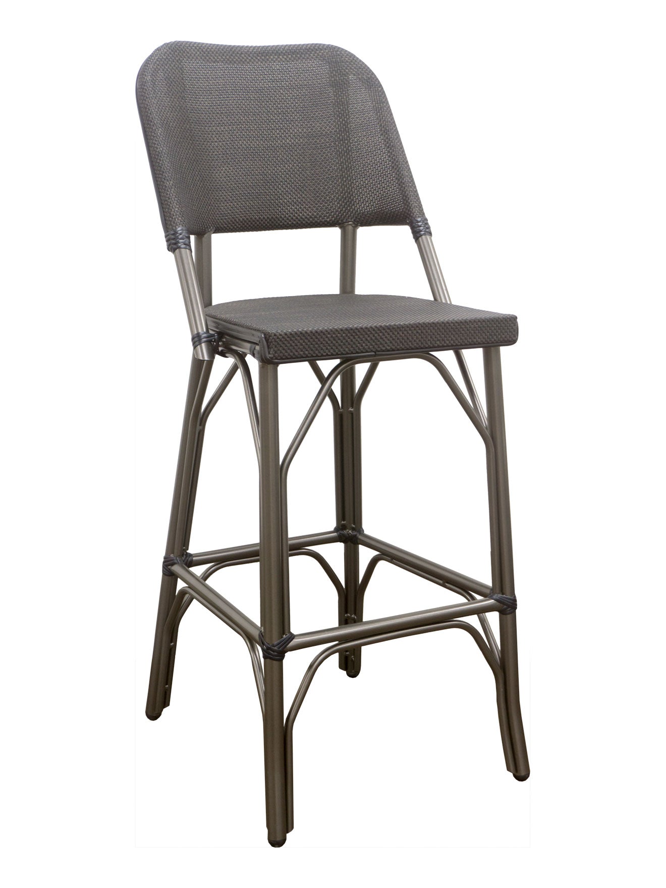 Florida Seating Powder Coated Aluminum Finish Barstool - METRO B