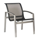 Woodard Metropolis Sling Stacking Dining Armchair