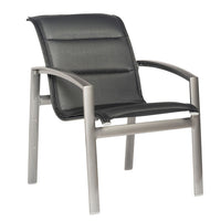 Woodard Metropolis Padded Sling Stacking Dining Armchair