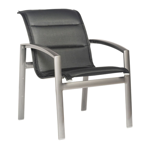 Woodard Metropolis Padded Sling Stacking Dining Armchair
