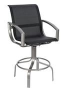 Woodard Metropolis Sling Swivel Bar Stool
