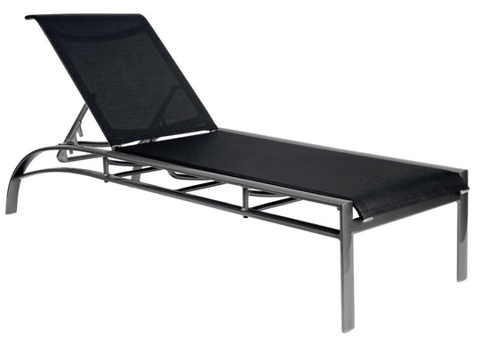 Woodard Metropolis Sling Adjustable Chaise Lounge Stackable