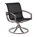 Woodard Metropolis Sling Swivel Dining Armchair