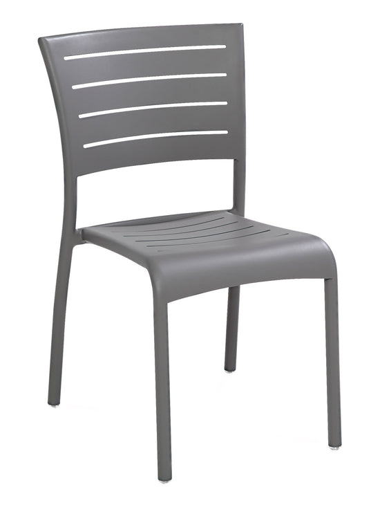 Florida Seating Aluminum Side Chair with Groove Cut Out - AL-5000S