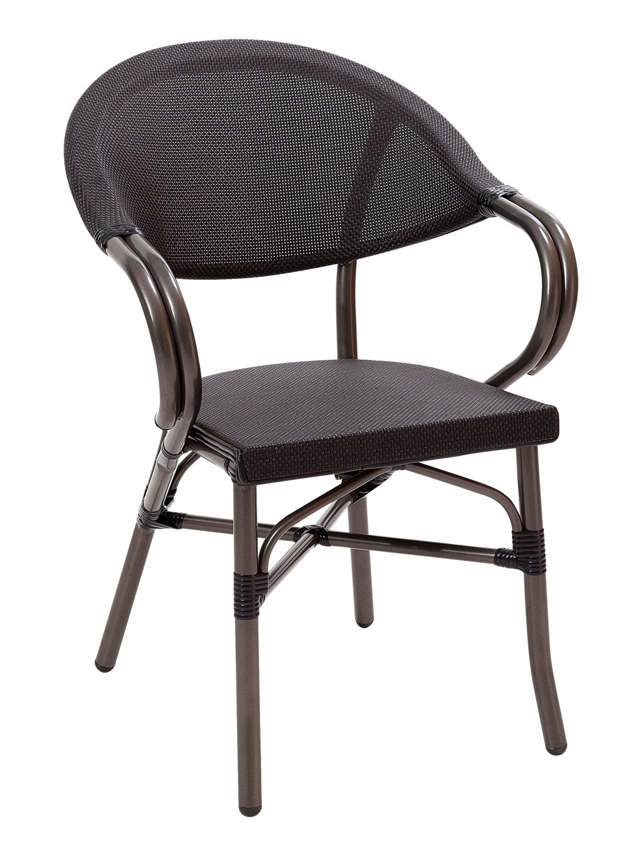 Florida Seating Powder Coated Aluminum Frame Arm Chair with Textilene Seat and Back - METRO A