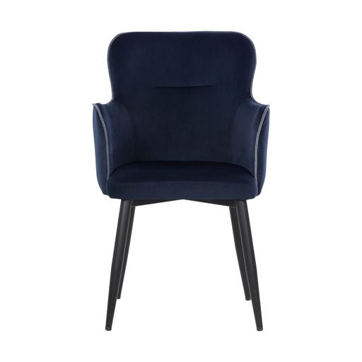 Sunpan Khai Dining Armchair - Abbington Navy - Set of Two