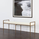 Sunpan Esai Bench in Zenith Alabaster / Zenith Taupe Grey