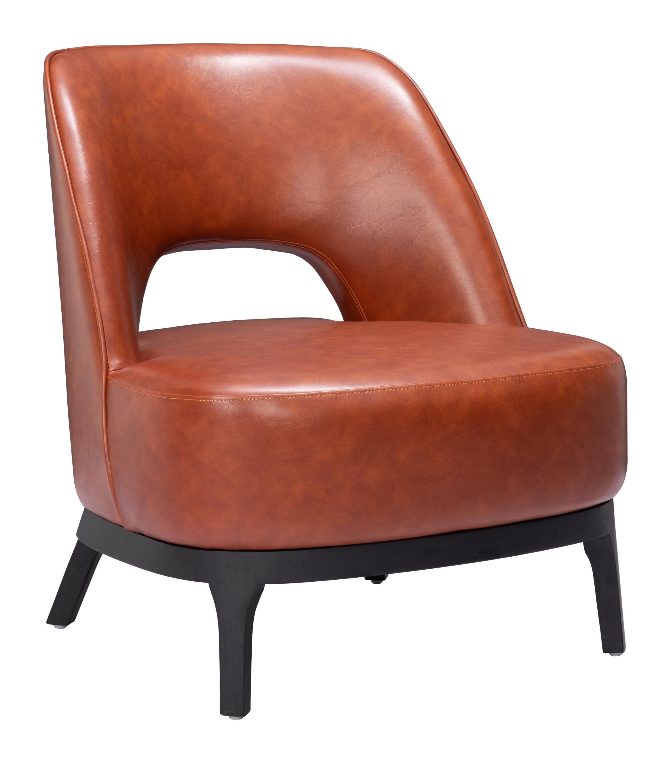 Zuo Modern Mistley Accent Chair in Brown/Gray
