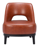Zuo Modern Mistley Accent Chair in Brown/Gray