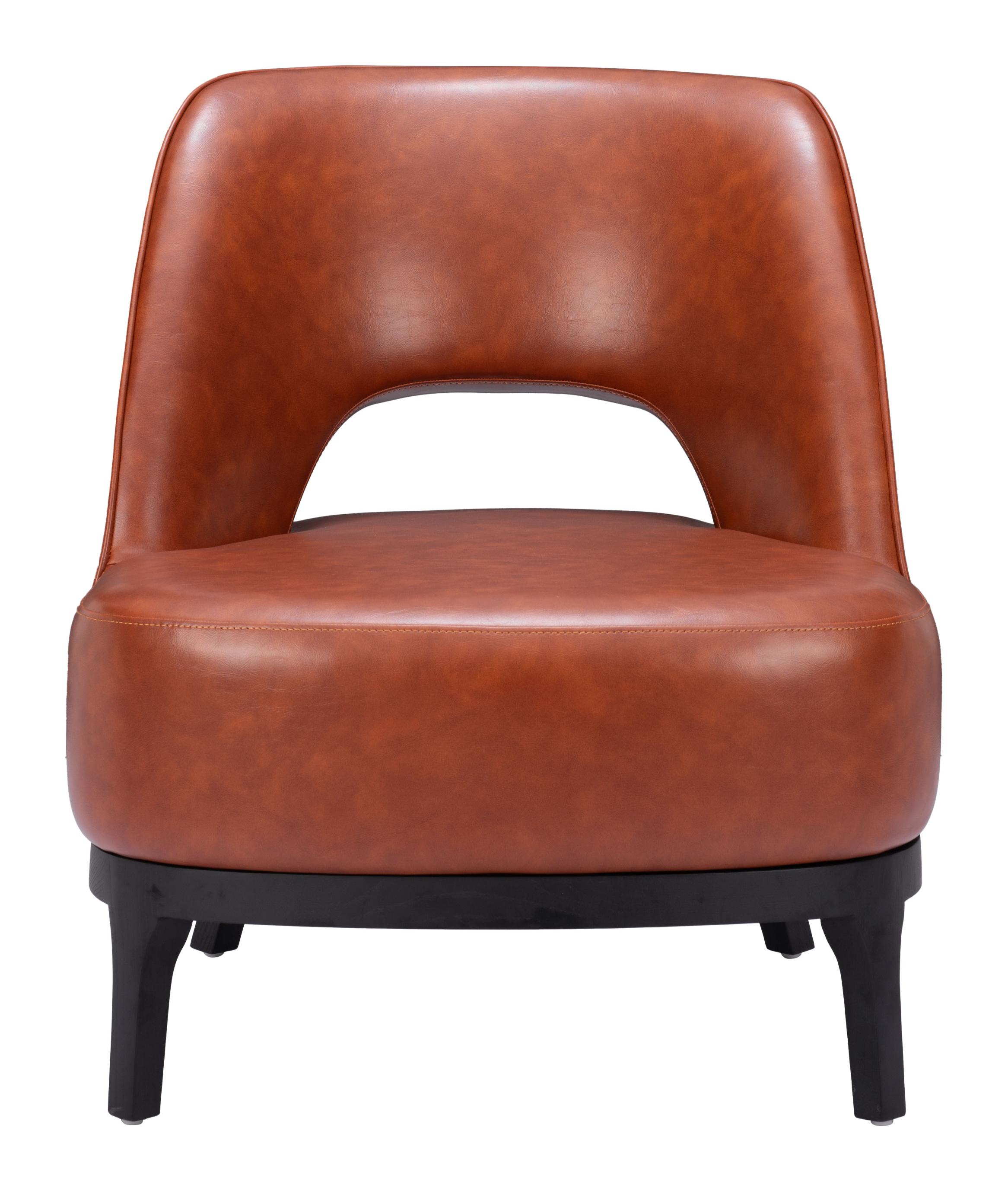 Zuo Modern Mistley Accent Chair in Brown/Gray