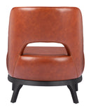 Zuo Modern Mistley Accent Chair in Brown/Gray