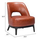 Zuo Modern Mistley Accent Chair in Brown/Gray