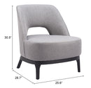 Zuo Modern Mistley Accent Chair in Brown/Gray