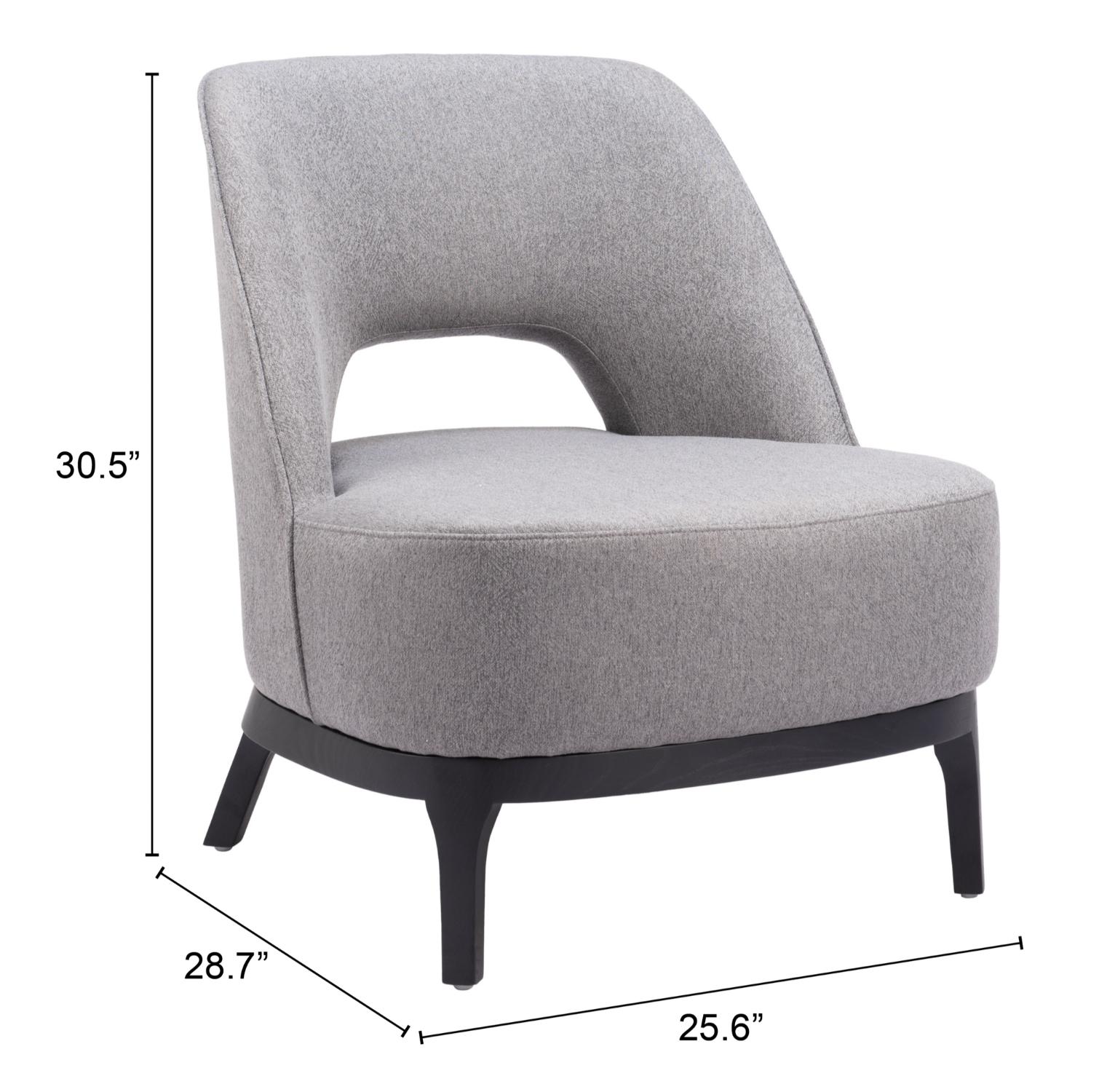Zuo Modern Mistley Accent Chair in Brown/Gray