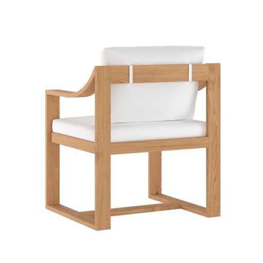 Sunpan Tahiti Dining ArmChair - Stinson White